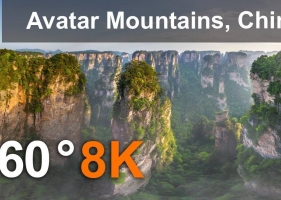 360°视频，阿凡达山，张家界国家公园，中国。8K航空视频【546MB】【03:58】