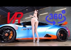 5K VR 360魅力哲哲超级新人赛车模特闵夏琳minha rin TubeRoad拍摄会 -  0.99GB